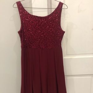 NWOT Maroon Sequenced Dress